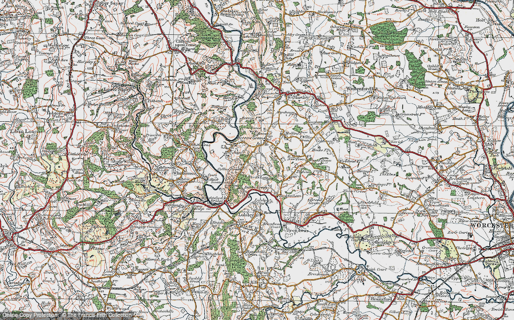 Old Map of Hipplecote, 1920 in 1920