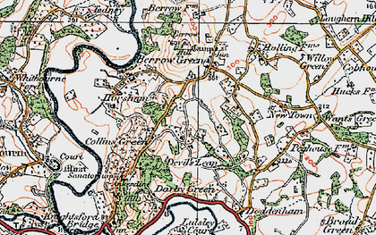 Old map of Hipplecote in 1920