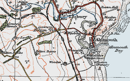 Old map of Hipsburn in 1925