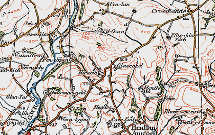 Old map of Hiraeth in 1922