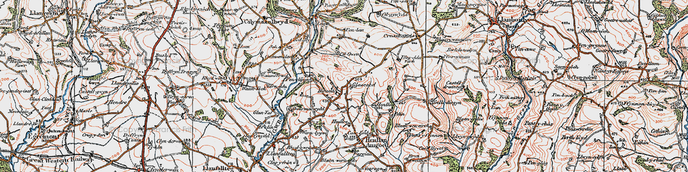 Old map of Hiraeth in 1922