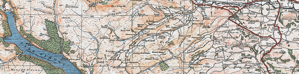 Old map of Buches y Foelortho in 1921