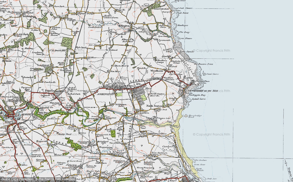 Old Map of Hirst, 1925 in 1925