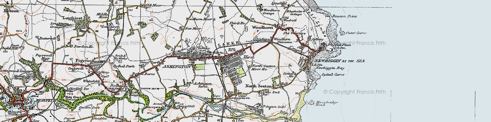 Old map of Hirst in 1925