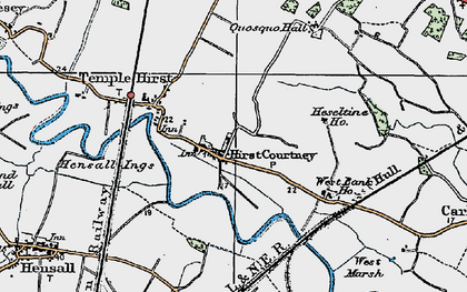 Old map of Hirst Courtney in 1924