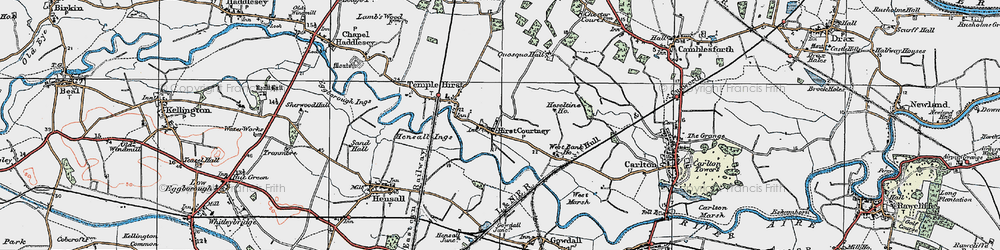 Old map of Hirst Courtney in 1924