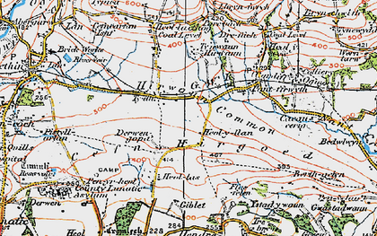 Old map of Hirwaun Common in 1922