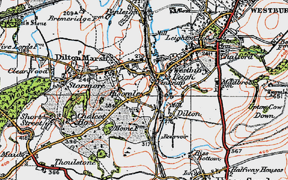 Old map of Hisomley in 1919
