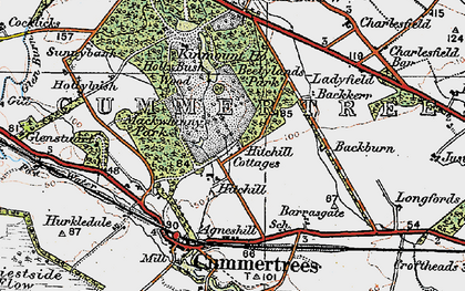 Old map of Backburn in 1925