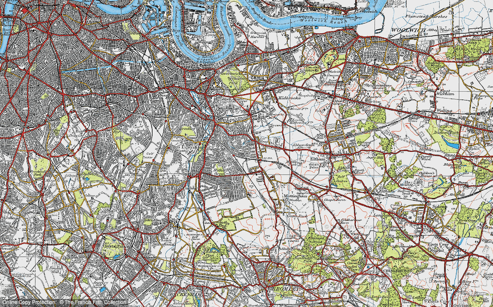 Old Map of Hither Green, 1920 in 1920