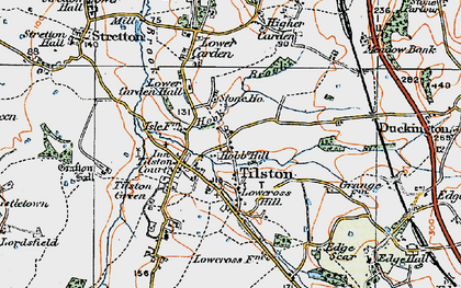 Old map of Edge Grange in 1921