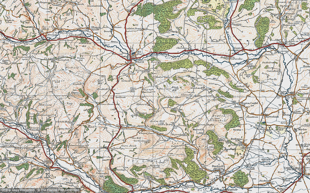Old Map of Hobarris, 1920 in 1920