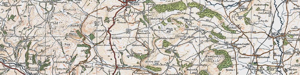 Old map of Hobarris in 1920
