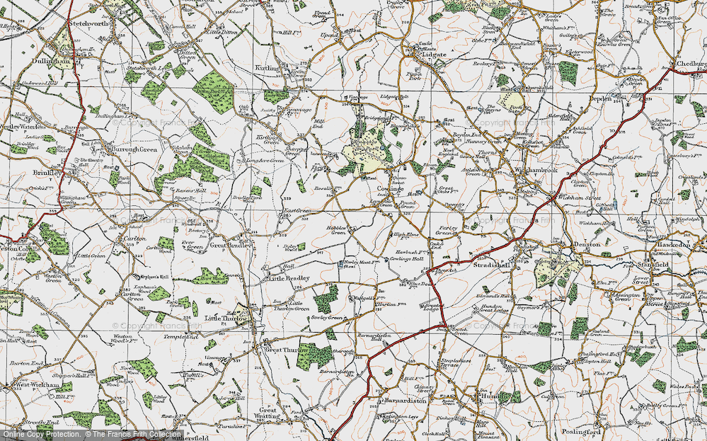 Old Map of Hobbles Green, 1920 in 1920