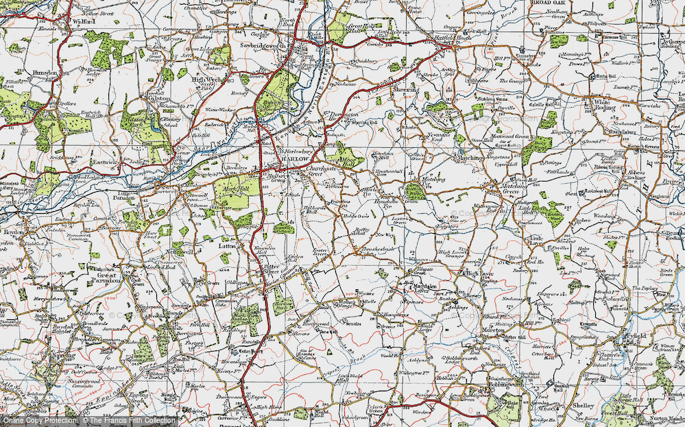 Old Map of Hobbs Cross, 1919 in 1919