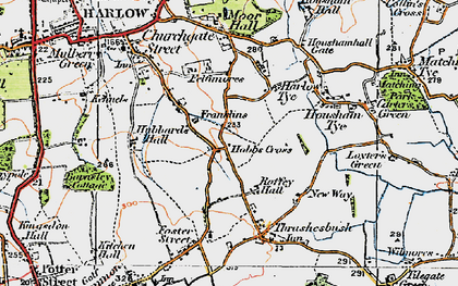 Old map of Hobbs Cross in 1919