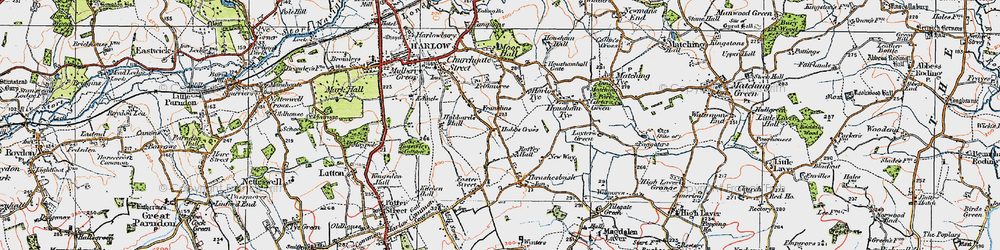 Old map of Hobbs Cross in 1919
