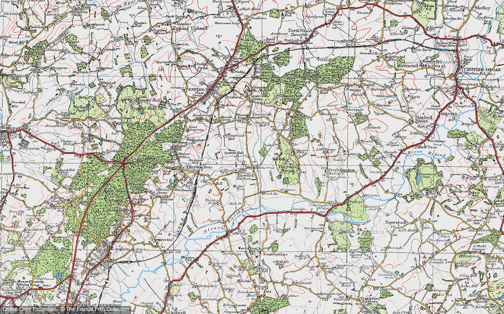 Old Map of Hobbs Cross, 1920 in 1920