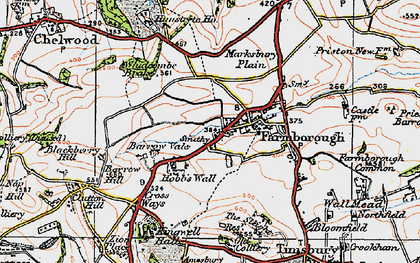Old map of Hobbs Wall in 1919