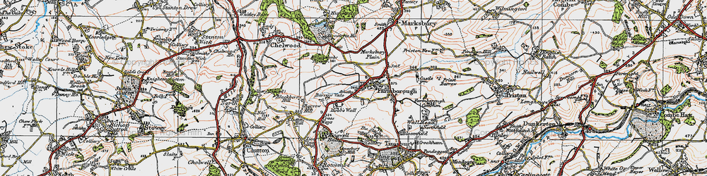 Old map of Hobbs Wall in 1919