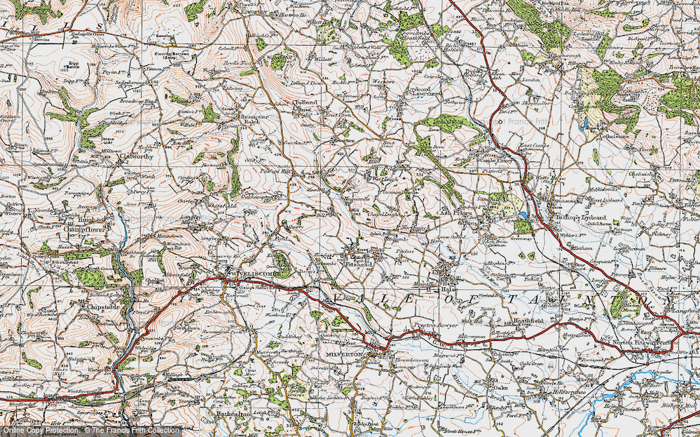 Old Map of Hoccombe, 1919 in 1919