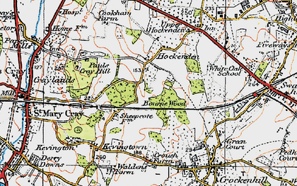 Old map of Hockenden in 1920