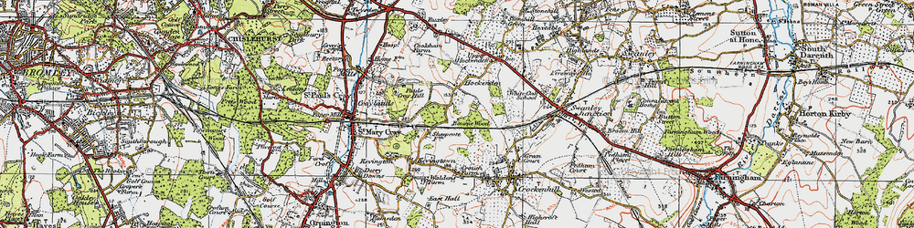 Old map of Hockenden in 1920