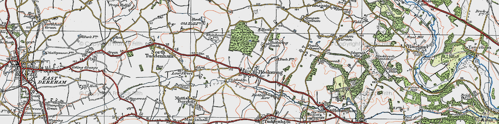 Old map of Whitford Br in 1921