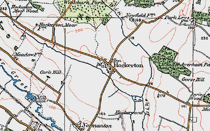 Old map of Hockerton in 1923