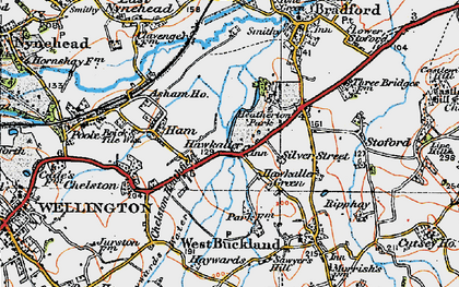 Old map of Hockholler in 1919