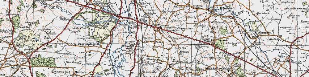 Old map of Hockley in 1921