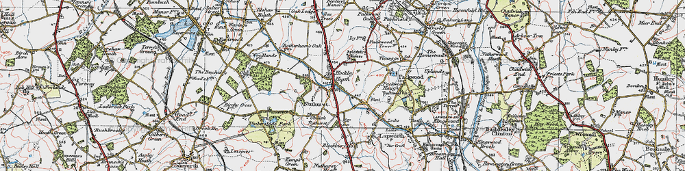Old map of Arnold's Wood in 1919