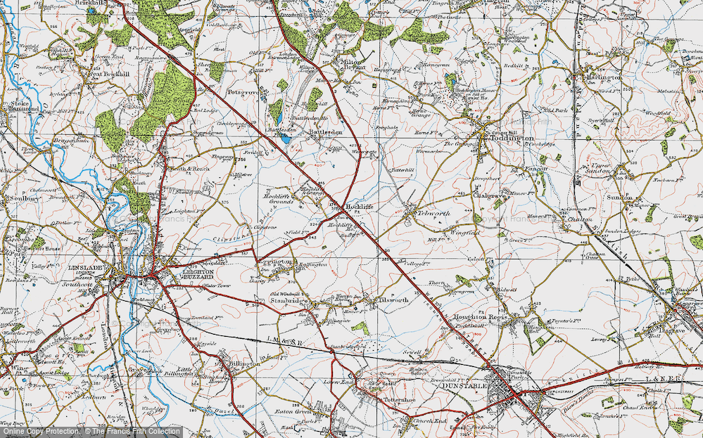 Old Map of Hockliffe, 1919 in 1919