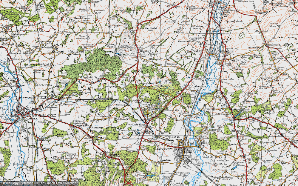 Old Map of Hocombe, 1919 in 1919