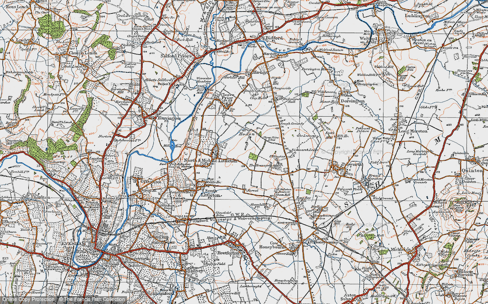 Old Map of Hoden, 1919 in 1919