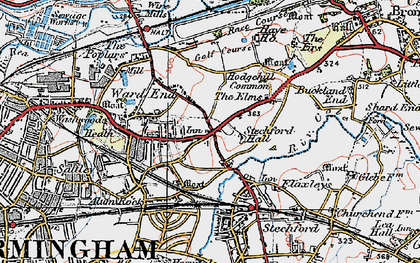 Old map of Hodgehill in 1921