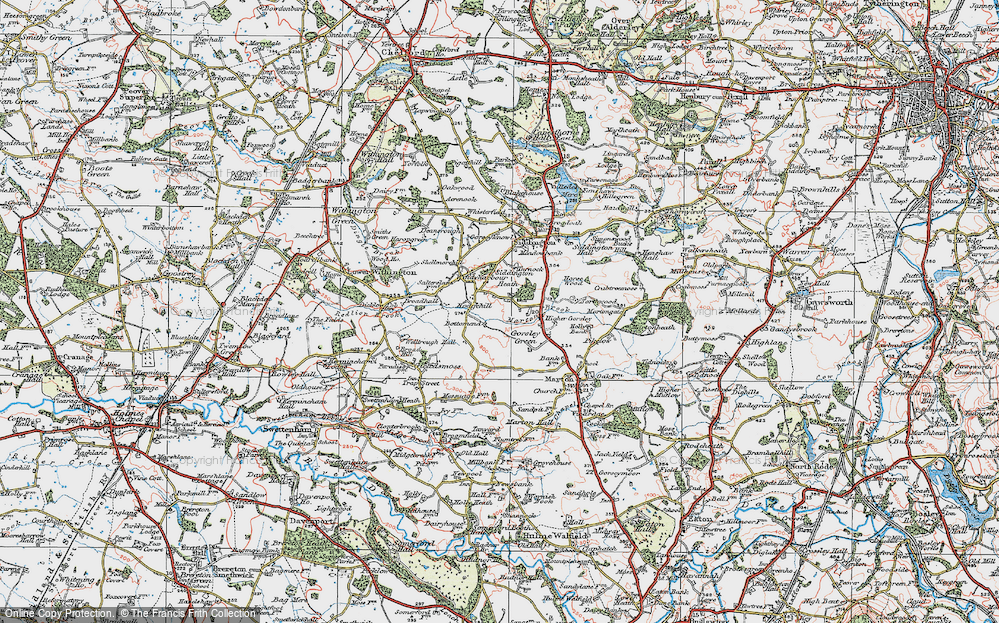 Old Map of Hodgehill, 1923 in 1923