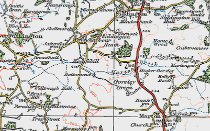Old map of Hodgehill in 1923