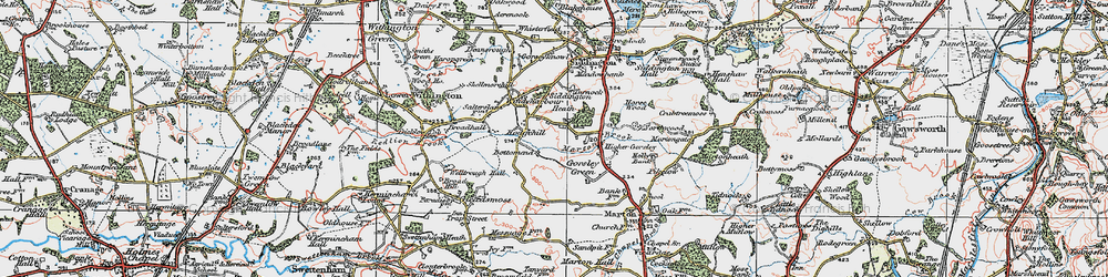 Old map of Hodgehill in 1923