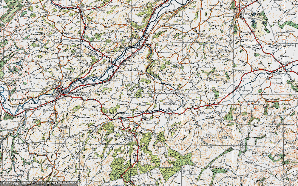 Old Map of Hodley, 1920 in 1920