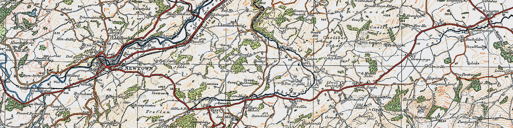 Old map of Hodley in 1920