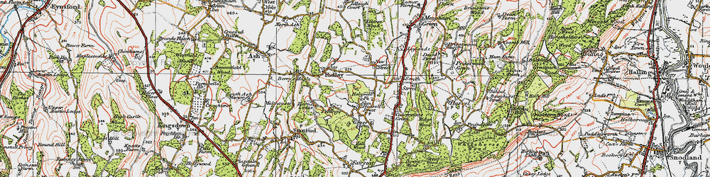 Old map of Hodsoll Street in 1920