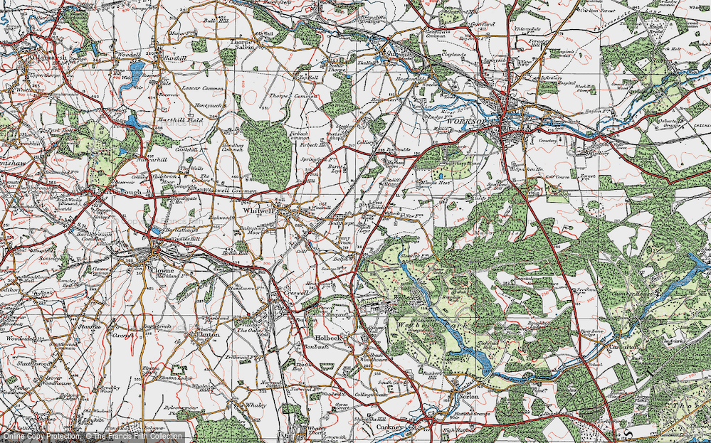 Old Map of Hodthorpe, 1923 in 1923