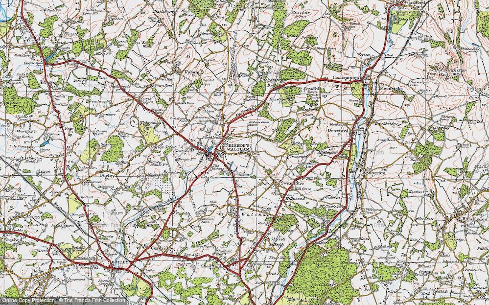 Old Map of Hoe, 1919 in 1919