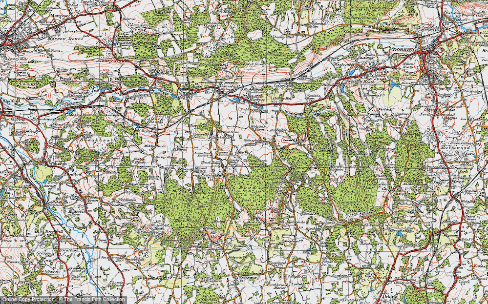 Old Map of Hoe, 1920 in 1920