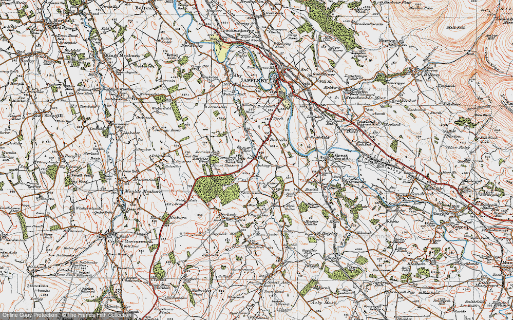 Old Map of Hoff, 1925 in 1925