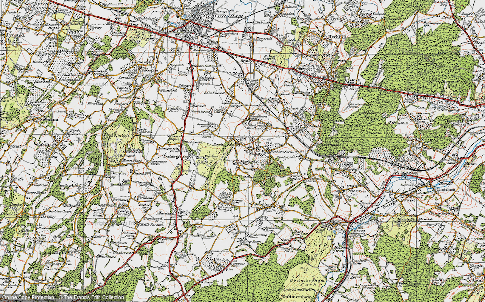Old Map of Hogben's Hill, 1921 in 1921