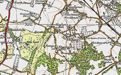 Old map of Hogben's Hill in 1921
