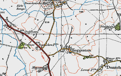 Old map of Hoggeston in 1919