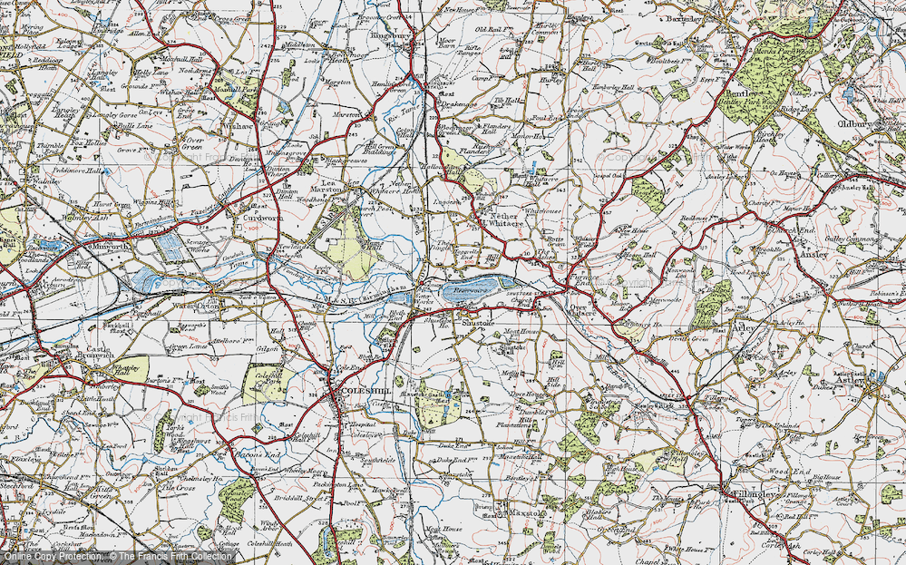 Old Map of Hoggrill's End, 1921 in 1921